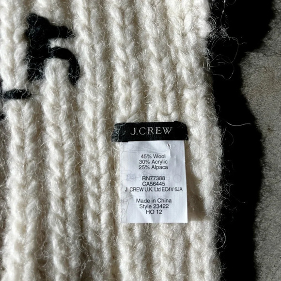 J. Crew NWOT Unisex Wool & Angora Nautical Scarf - Picture 9 of 10